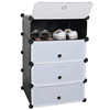 Organizator de pantofi modular, negru / alb, PORET-Dacenergy.ro