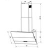 Hota incorporabila decorativa, 350m3/h, 65W, filtru de grasime din aluminiu, 60x28 cm, negru mat, designe deosebit-poza 7-Dacenergy.ro