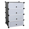 Organizator de pantofi modular, negru / alb, PORET-poza 2-Dacenergy.ro