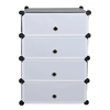 Organizator de pantofi modular, negru / alb, PORET-poza 4-Dacenergy.ro