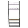 Raft pentru pantofi, lemn rustic şi metal negru / MDF, KELAM-poza 7-Dacenergy.ro