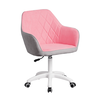 Scaun de birou, material roz/gri/alb, SANTY-Dacenergy.ro