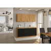 Dulap pentru produse alimentare, negru mat / stejar artizan, MONRO 60 DK-210 2F-poza 6-Dacenergy.ro
