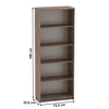 Biblioraft birou, kraft dunkel/alb, JOHAN 2 NEW 04-poza 2-Dacenergy.ro