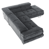 Set canapea, gri, material textil, dreapta, BUTON P-poza 4-Dacenergy.ro