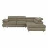 Set canapea cu spaţiu de depozitare, maro deschis melanj, material textil, dreapta, BUTON R-poza 8-Dacenergy.ro