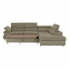 Set canapea cu spaţiu de depozitare, maro deschis melanj, material textil, dreapta, BUTON R-poza 5-Dacenergy.ro