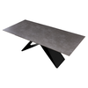 Masă dining extensibilă, beton/neagră, 160-200x90 cm, MAJED-poza 9-Dacenergy.ro