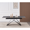 Masă dining extensibilă, beton/neagră, 160-200x90 cm, MAJED-poza 11-Dacenergy.ro