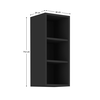 Dulap superior fără uşi, negru, ARAKA/MENZO/SIBER 30 G-72 OTW-poza 2-Dacenergy.ro