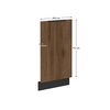 Uşă pentru maşină de spălat vase, nuc okapi/negru, MENZO ZM 713x446-poza 4-Dacenergy.ro