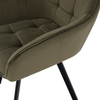 Scaun de design, Velvet verde/negru, PETIN-poza 5-Dacenergy.ro
