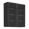 Dulap superior, negru, ARAKA/MENZO/SIBER 80 GS-90 2F-Dacenergy.ro