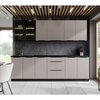 Dulap de colţ superior, caşmir/negru, ARAKA 60x60 GN-90 2F-poza 3-Dacenergy.ro
