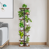 Suport de flori, negru/lemn rustic, LEDOR TIP 4-poza 5-Dacenergy.ro