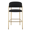 Scaun de bar de design, material catifea neagră/gold crom auriu, DASMIN TIP 2-poza 2-Dacenergy.ro