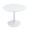 Masă dining, rundă, alb mat, diametru 80 cm, REVENTON NEW-poza 3-Dacenergy.ro