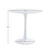 Masă dining, rundă, alb mat, diametru 80 cm, REVENTON NEW-poza 4-Dacenergy.ro