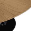 Masă de sufragerie, rotundă, stejar/negru, diametru 110 cm, REVENTON NEW-poza 8-Dacenergy.ro
