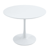 Masă dining, rundă, alb mat, diametru 110 cm, REVENTON NEW-poza 2-Dacenergy.ro
