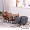 Taburet în formă de elefant, gri/natural, BALBO-poza 4-Dacenergy.ro