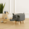 Taburet în formă de elefant, gri/natural, BALBO-poza 6-Dacenergy.ro