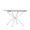 Masă extensibilă de dining, albă, 100x100-140x75 cm, ABERO TIP 1-poza 6-Dacenergy.ro