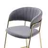 Scaun de bar de design, ţesătură gri-maro Velvet/gold crom auriu, DASMIN TIP 2-poza 4-Dacenergy.ro