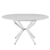 Masă extensibilă de dining, albă, 100x100-140x75 cm, ABERO TIP 1-poza 5-Dacenergy.ro