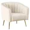Fotoliu de design, ţesătură Velvet bej/gold crom-auriu, BAGY-Dacenergy.ro