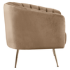 Fotoliu de design, ţesătură Velvet maro/gold crom-auriu, BAGY-poza 4-Dacenergy.ro