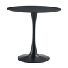 Masă de sufragerie, negru, diametru 80 cm, REVENTON NEW-Dacenergy.ro