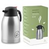 Termos de ceai, fabricat din otel inoxidabil, izolatie termica excelenta, maner ergonomic, buton de deblocare, capacitate 2000 ml, gri-poza 2-Dacenergy.ro