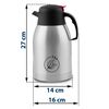 Termos de ceai, fabricat din otel inoxidabil, izolatie termica excelenta, maner ergonomic, buton de deblocare, capacitate 2000 ml, gri-poza 6-Dacenergy.ro
