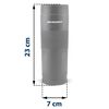 Termos, fabricat din otel inoxidabil, husa anti-alunecare, capac strans, cu un buton, pai, capacitate 590 ml, negru-poza 7-Dacenergy.ro