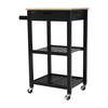 Cărucior de servire, natural/negru, ARETE-poza 12-Dacenergy.ro
