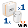 Kit termostat de ambient si 1 capet termostat smart pentru calorifer Netatmo, WI-FI, cu afisaj digital LCD, compatibile cu IOS sau Android, control de la distanta, detectare fereastra deschisa, programabil, Numar piese: 2-Dacenergy.ro