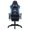 Scaun gaming DacEnergy©, rotativ, regabil pe inaltime, rotatie 360°, tapitat din PVC, culoare negru/albastru, Culoare: Albastru, Negru-poza 2-Dacenergy.ro