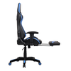 Scaun gaming DacEnergy©, rotativ, regabil pe inaltime, rotatie 360°, tapitat din PVC, culoare negru/albastru, Culoare: Albastru, Negru-poza 5-Dacenergy.ro