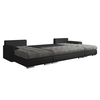 Set canapea universal, piele ecologică negru/melir gri, TOLITA U UNI-poza 3-Dacenergy.ro