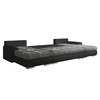 Set canapea universal, piele ecologică negru/melir gri, TOLITA U UNI-poza 7-Dacenergy.ro