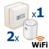 Kit termostat de ambient si 2 capete termostat smart pentru calorifer Netatmo, WI-FI, cu afisaj digital LCD, compatibile cu IOS sau Android, control de la distanta, detectare fereastra deschisa, programabil, Numar piese: 3-Dacenergy.ro