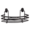 Etajera baie, din otel, design modern, montaj pe perete, cu suruburi, 1 raft, 22 x 22 x 12.5 cm, negru-Dacenergy.ro