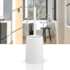 Perie WC, polipropilena si ABS, montaj stativ, design modern,11.9 x 11.9 x 34 cm, alb si cromat, Culoare: Alb, Cromat-poza 2-Dacenergy.ro