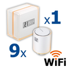 Kit termostat de ambient si 9 capete termostat smart pentru calorifer Netatmo, WI-FI, cu afisaj digital LCD, compatibile cu IOS sau Android, control de la distanta, detectare fereastra deschisa, programabil, Numar piese: 10-Dacenergy.ro