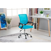 Scaun birou ergonomic DacEnergy©, sezutul cu burete si mesh, design simplu si modern, greutate suportata 100 kg, inaltimea 84-94 cm, turcoaz si negru, Culoare: Turcoaz, Negru-poza 2-Dacenergy.ro