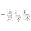 Scaun birou ergonomic DacEnergy©, structura din plastic, sezut si spatar acoperite cu mesh, inaltime ajustabila 118 - 128 cm, rotativ, negru-poza 4-Dacenergy.ro