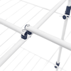 Uscator de rufe vertical DacEnergy©, structura solida din otel si plastic, 3 nivele de uscare, 2 suporti pentru cate 4 umerase, 4 roti, 650 x 710 x 1360 mm, alb si albastru-poza 8-Dacenergy.ro