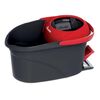 Mop rotativ microfibra cu coada telescopica si galeata cu separator, pedala cu sistem de stoarcere, din microfibre, H130 cm-poza 3-Dacenergy.ro