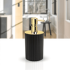 Dozator sapun lichid, pentru baie sau bucatarie, fabricat din polipropilena si ABS, 0.4 L, negru si auriu, Culoare: Negru, Auriu-poza 2-Dacenergy.ro